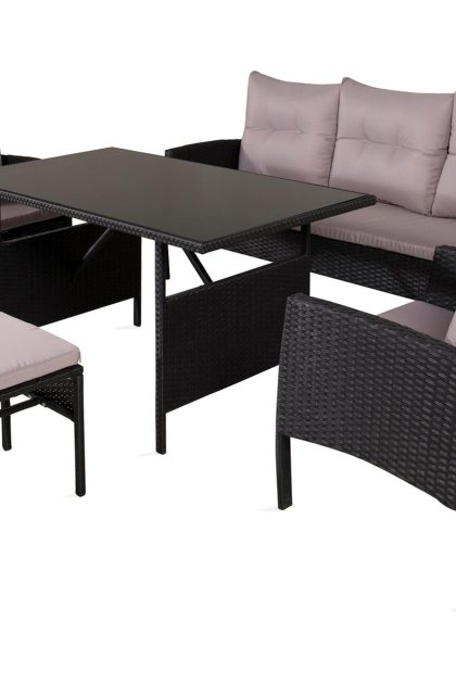 Knock loungegrupp utomhus - svart