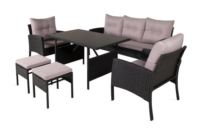 Knock loungegrupp utomhus - svart