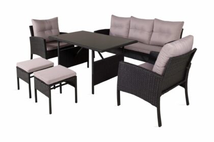 Knock loungegrupp utomhus - svart