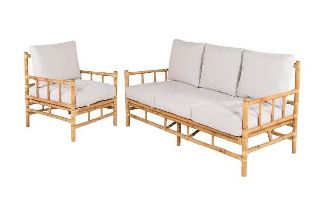 Loungegrupp utomhus cane brun - venture home