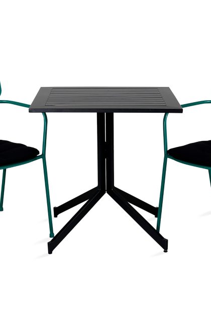 Matgrupp way 70cm + 2 nicke matstolar vit - venture home