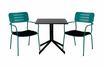 Matgrupp way 70cm + 2 nicke matstolar vit - venture home