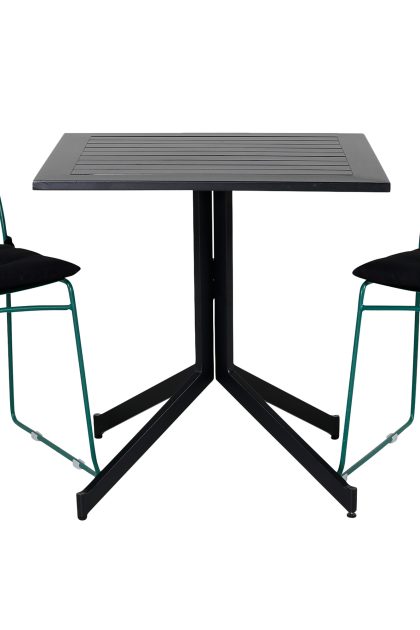 Way matgrupp utomhus 70cm + 2 lina matstolar - vit