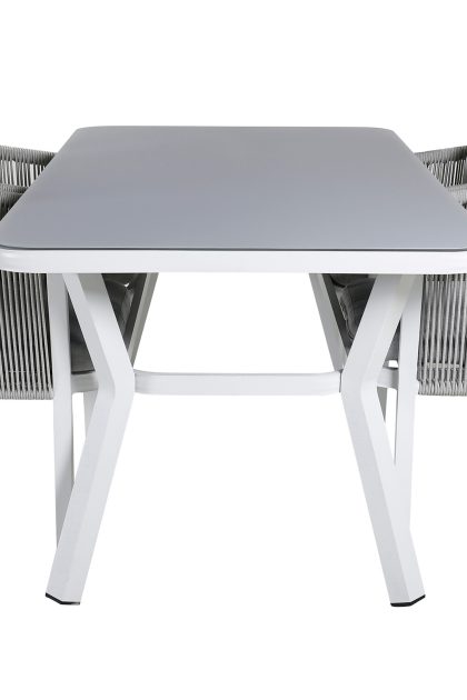Virya matgrupp utomhus 160cm + 4 matstolar - svart/natur