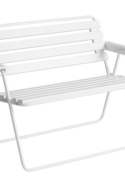 2-sits bänk utomhus retro 322 vit - varax