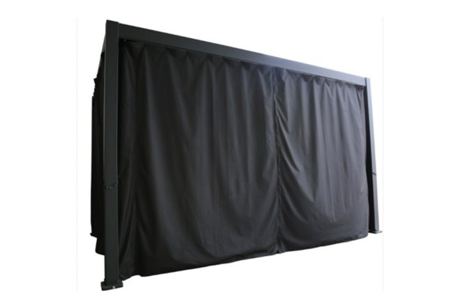 Sidoväggar till paviljong mirador 300x400 cm 4 st svart -