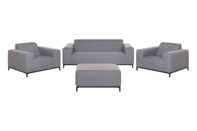 Loungegrupp Utomhus Hughen 5-sits - Grå/Svart