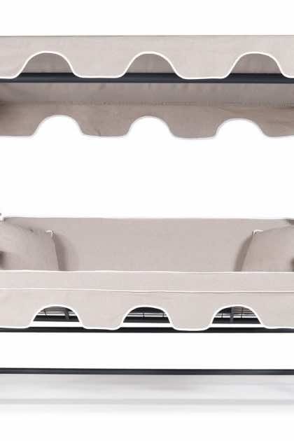 3-sits hammock gowanda med tak - beige/svart