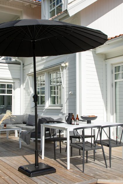 Palmetto parasoll 270 cm - svart