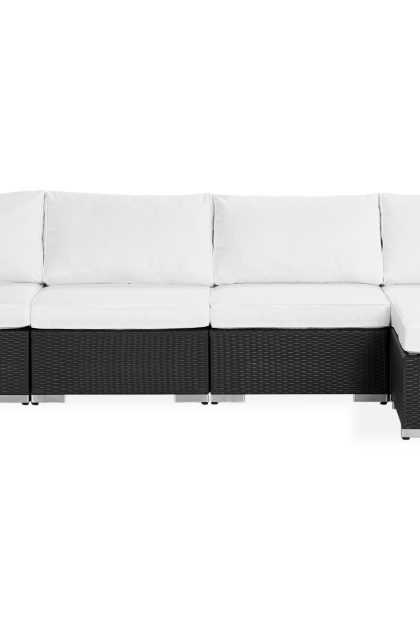 Loungegrupp utomhus bahamas 5-sits divan/bord - svart