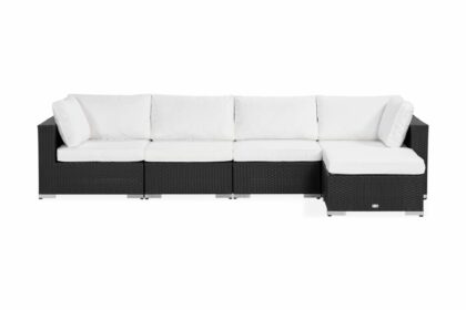 Loungegrupp utomhus bahamas 5-sits divan/bord - svart