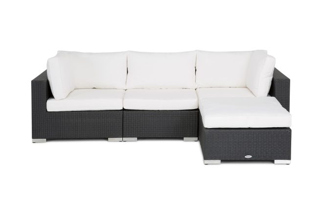 Loungegrupp Utomhus Bahamas 4-sits Divan/Bord - Svart