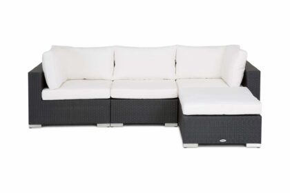Loungegrupp utomhus bahamas 4-sits divan/bord - svart