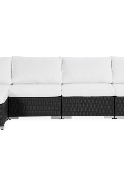 Loungesoffa utomhus utomhus bahamas 5-sits divan/bord - svart