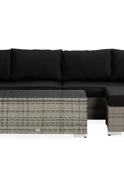 Loungegrupp utomhus bahamas 6-sits bord - divan|bord grå