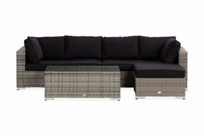 Loungegrupp utomhus bahamas 6-sits bord - divan|bord grå