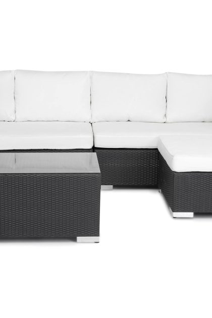 Loungegrupp utomhus bahamas 5-sits bord - svart