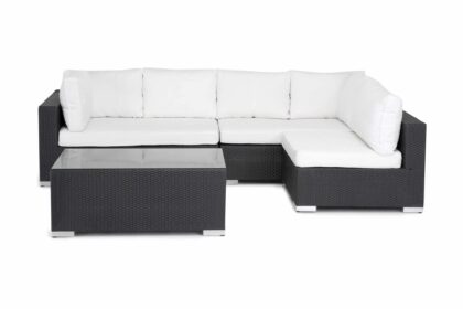 Loungegrupp utomhus bahamas 5-sits bord - svart