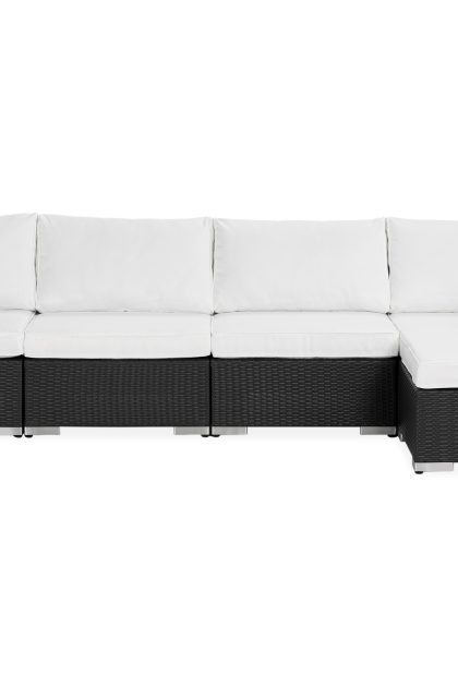 Loungesoffa utomhus utomhus bahamas 5-sits - svart