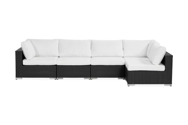 Loungesoffa utomhus utomhus bahamas 5-sits - svart
