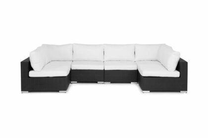 Loungesoffa utomhus utomhus bahamas 6-sits - svart