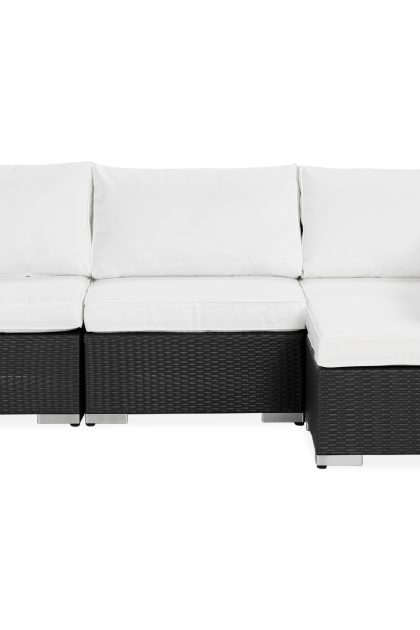 Loungesoffa utomhus utomhus bahamas 4-sits - svart