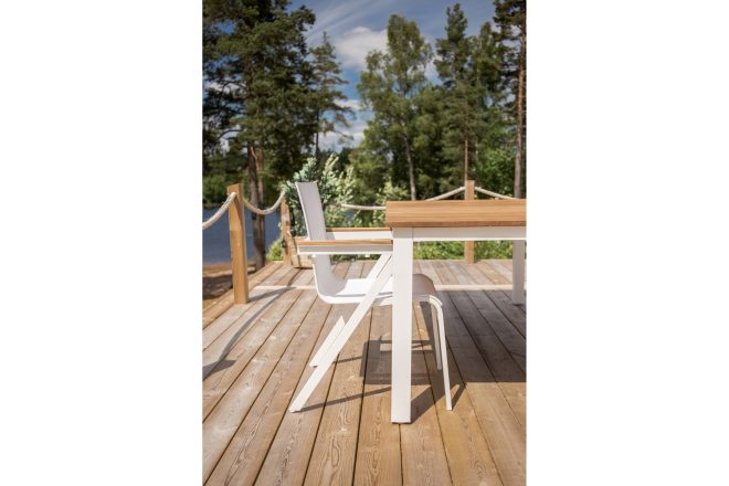 Matgrupp utomhus mexico 200cm + 6 karmstolar utomhus vit - venture home