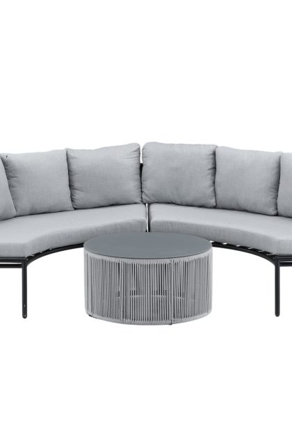 Virya loungegrupp utomhus rund 6-sits - grå