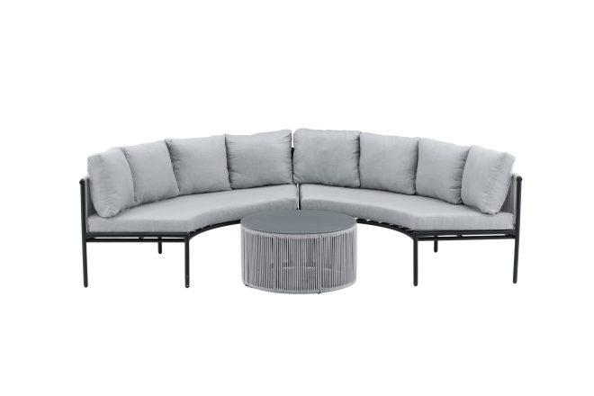 Virya loungegrupp utomhus rund 6-sits - grå