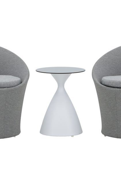 Spoga balkonggrupp 2-sits - vit/ljusgrå