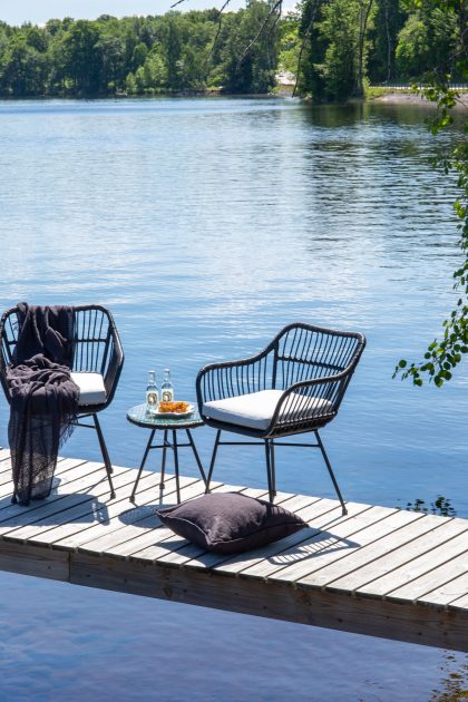Viga balkonggrupp 2-sits - svart