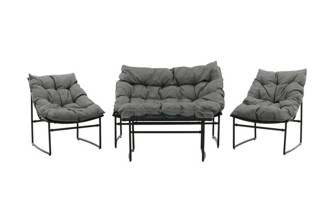 Tina loungegrupp utomhus 4-sits - svart