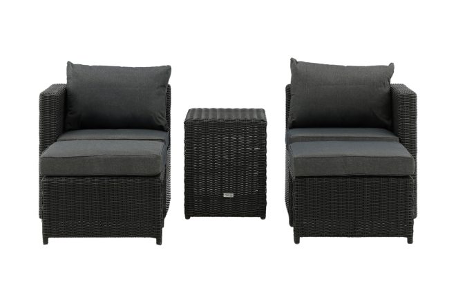 Quad balkonggrupp 2-sits - svart