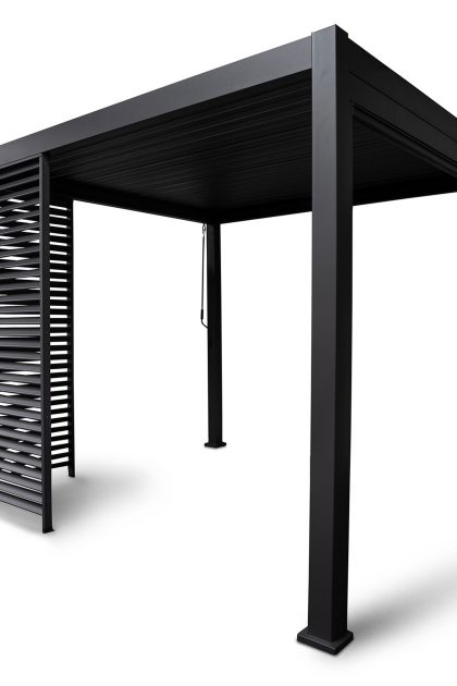 Paviljong vägg mirador 93x235  cm mör kgrå aluminium -