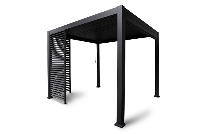 Paviljong vägg mirador 93x235  cm mör kgrå aluminium -