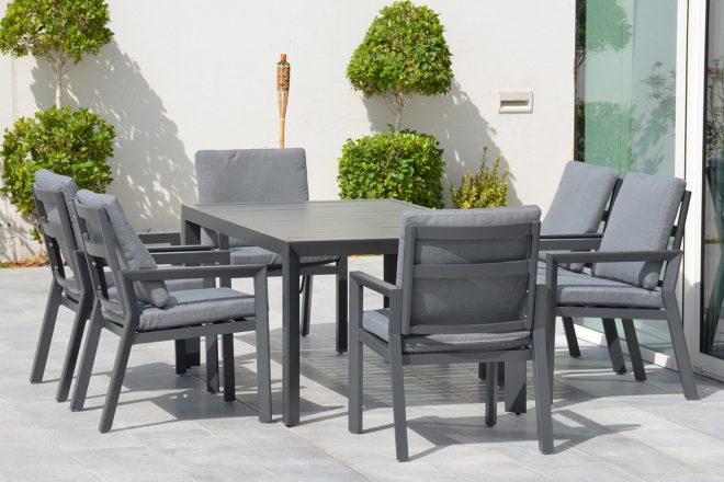 Utebord tomson 176x100xh73 cm mör kgrå -