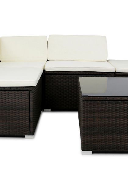 Loungrgrupp fröland 5-sits - brun