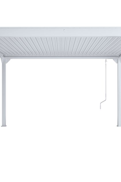 Pergola Öppningsbara lameller 3x4 m - Vit