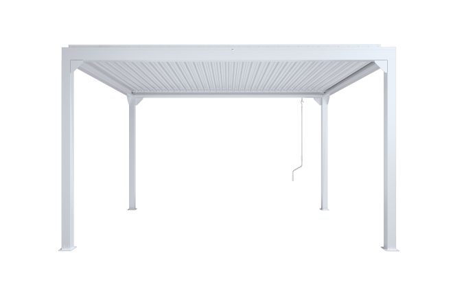 Pergola Öppningsbara lameller 3x4 m - vit