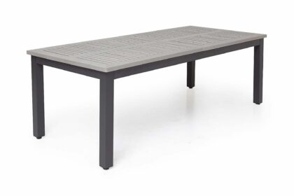 Matbord utomhus monaco förlängningsbart 220-280x100 cm - svart/grå