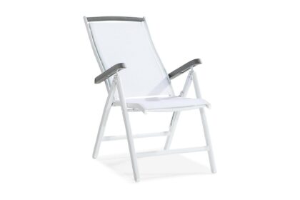 Positionsstol monaco - vit/grå