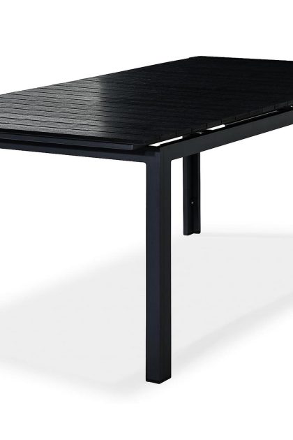 Matbord utomhus tunis förlängningsbart 220-280x100 cm - svart/grå