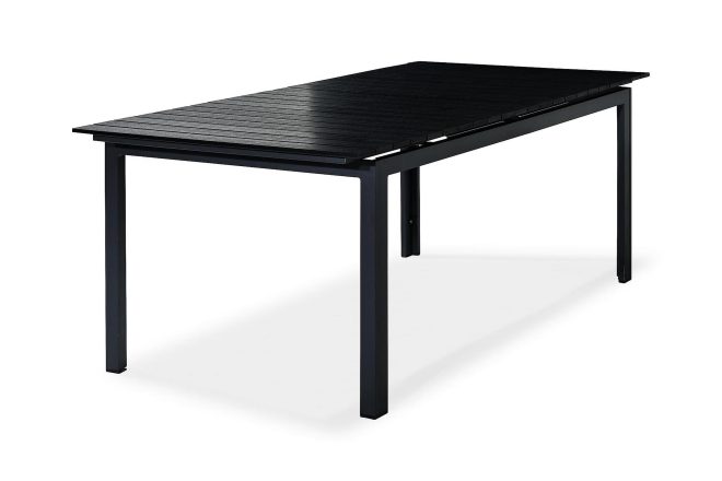 Matbord utomhus tunis förlängningsbart 220-280x100 cm - svart/grå