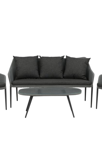 Spoga loungegrupp utomhus 4-sits - svart/grå