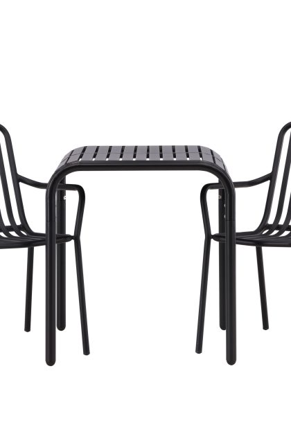 Borneo caféset 70 cm + 2 st peking karmstolar - svart