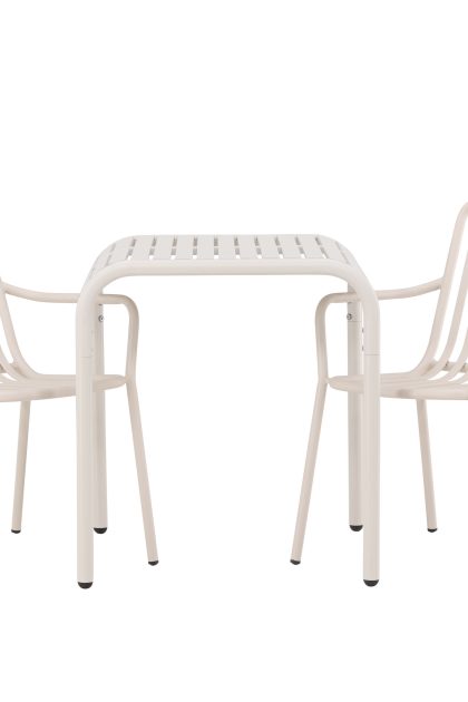 Borneo caféset 70 cm + 2 st peking karmstolar - beige