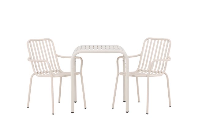 Borneo caféset 70 cm + 2 st peking karmstolar - beige