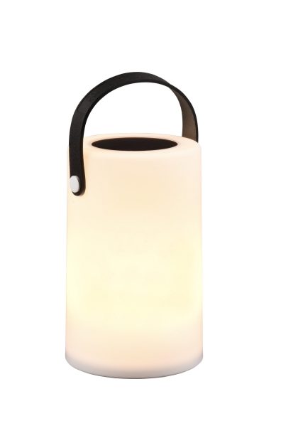 Trio lighting garcia solar bordslampa vit uppladdningsbar rgbw -