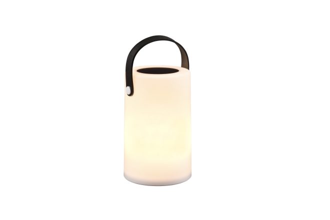 Trio lighting garcia solar bordslampa vit uppladdningsbar rgbw -