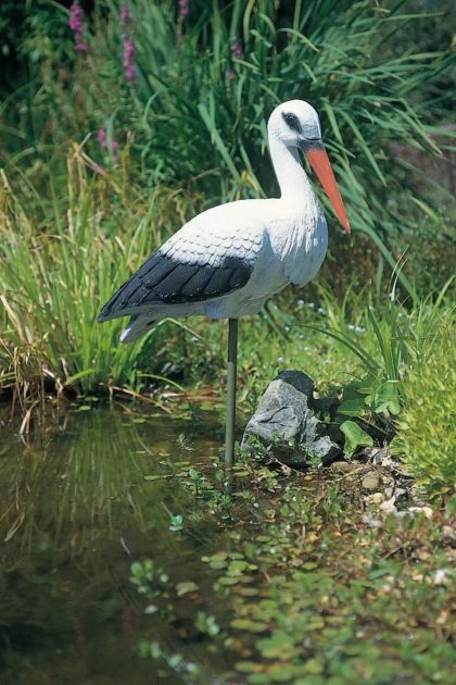 Ubbink djurfigur stork 1382501 - svart
